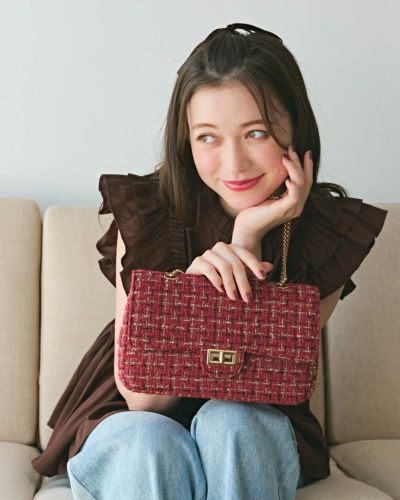 ミックスツイードフラップバッグ | anchic(アンシック)