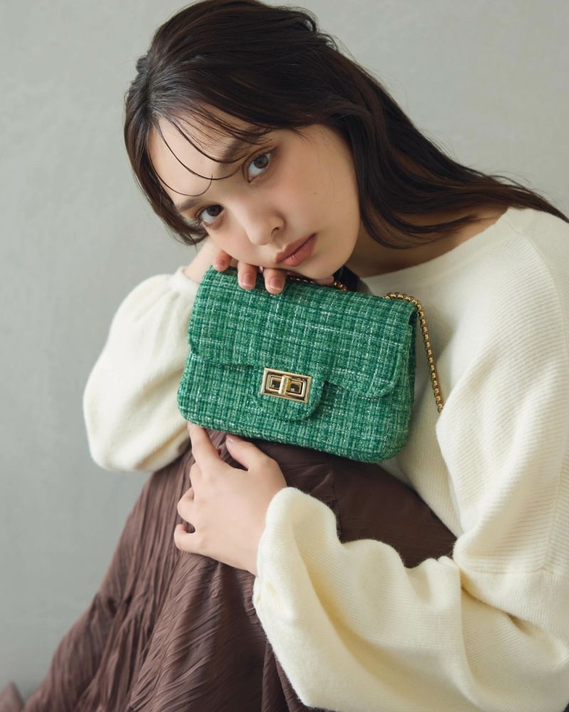 ミックスツイードフラップバッグ ミニ | anchic(アンシック)