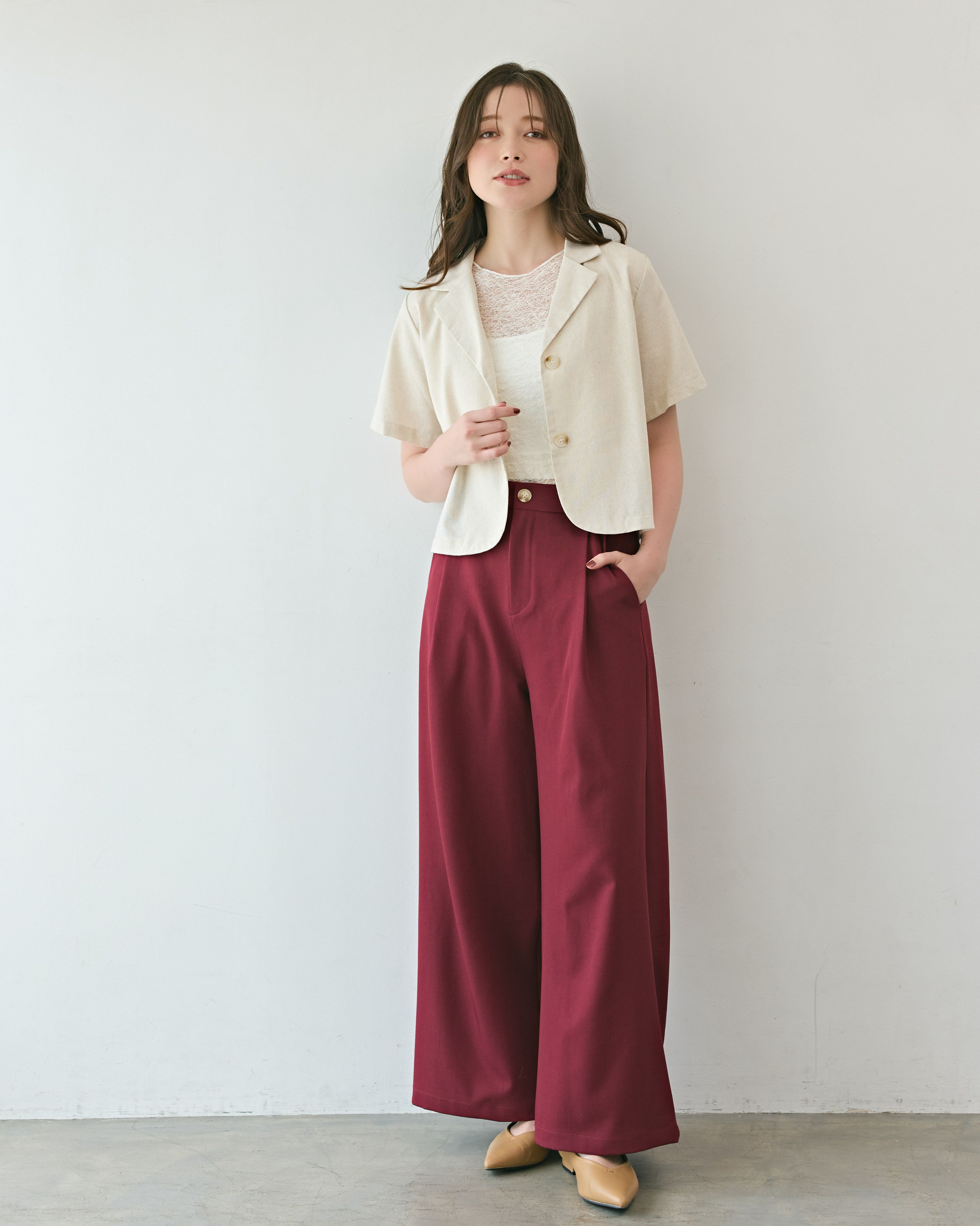 タック入りベーシックワイドパンツ | anchic(アンシック)