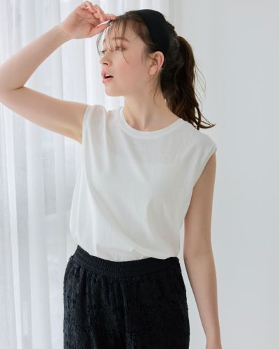 ANNE CLAIRE(アンクレ−ル)半袖カットソー(サイズ42)(ホワイト×イエロー) ファッション通販のNY.ONLINE