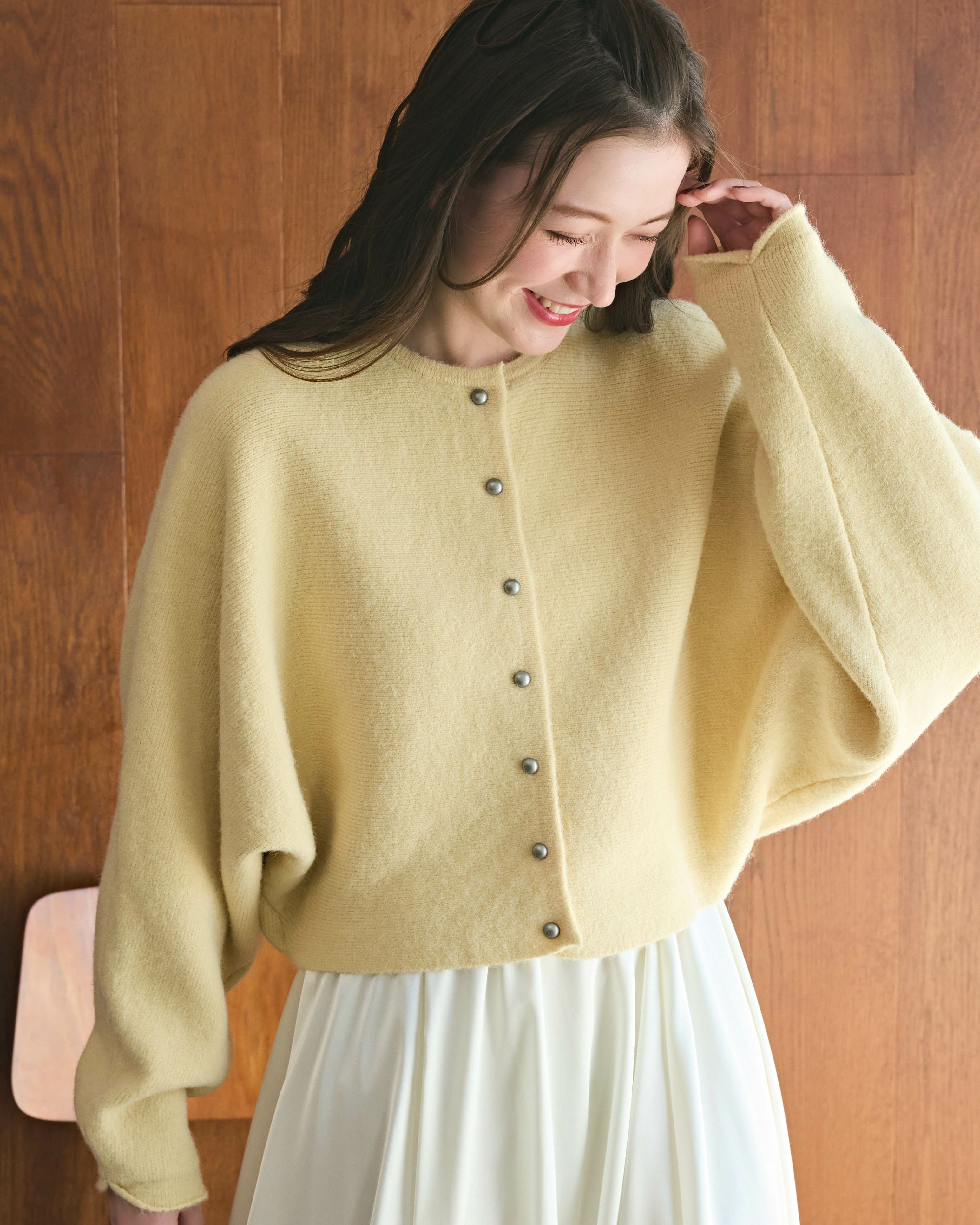 プチシルバーボタンドルマンカーデ | anchic(アンシック)