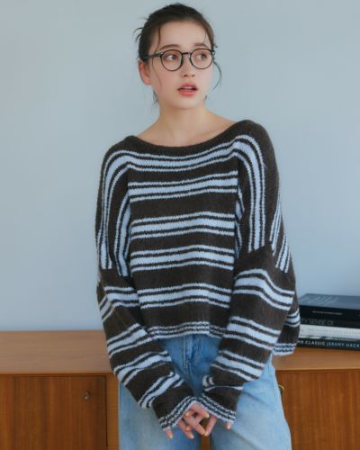 カラーマルチボーダーニット | anchic(アンシック)